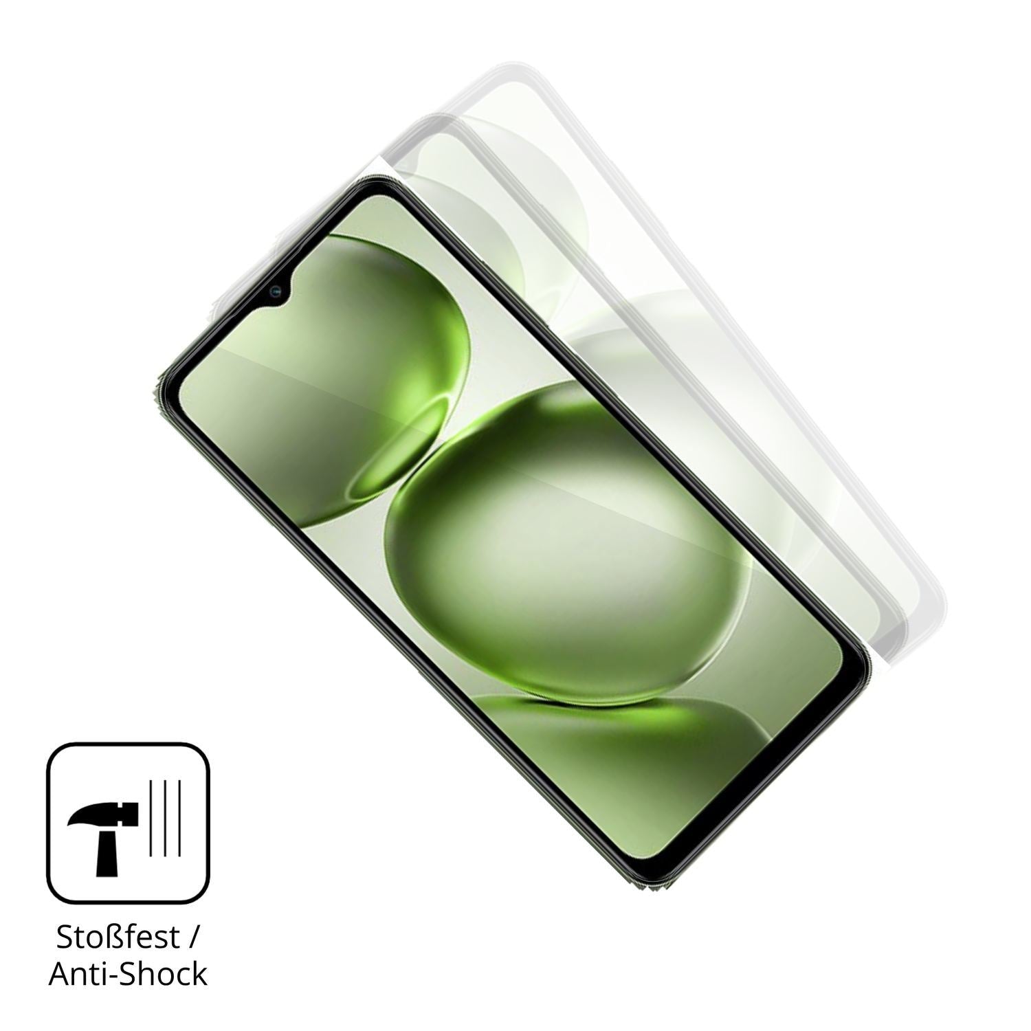 2x 3D Full Cover Schutzfolie für Itel Zeno 100 (4)