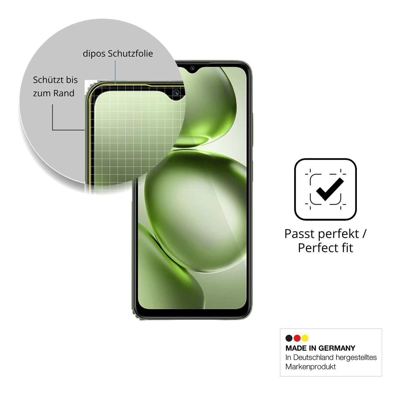 2x 3D Full Cover Schutzfolie für Itel Zeno 100 (6)