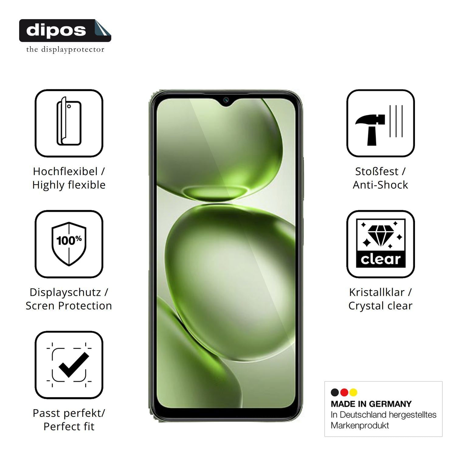 2x 3D Full Cover Schutzfolie für Itel Zeno 100 (7)