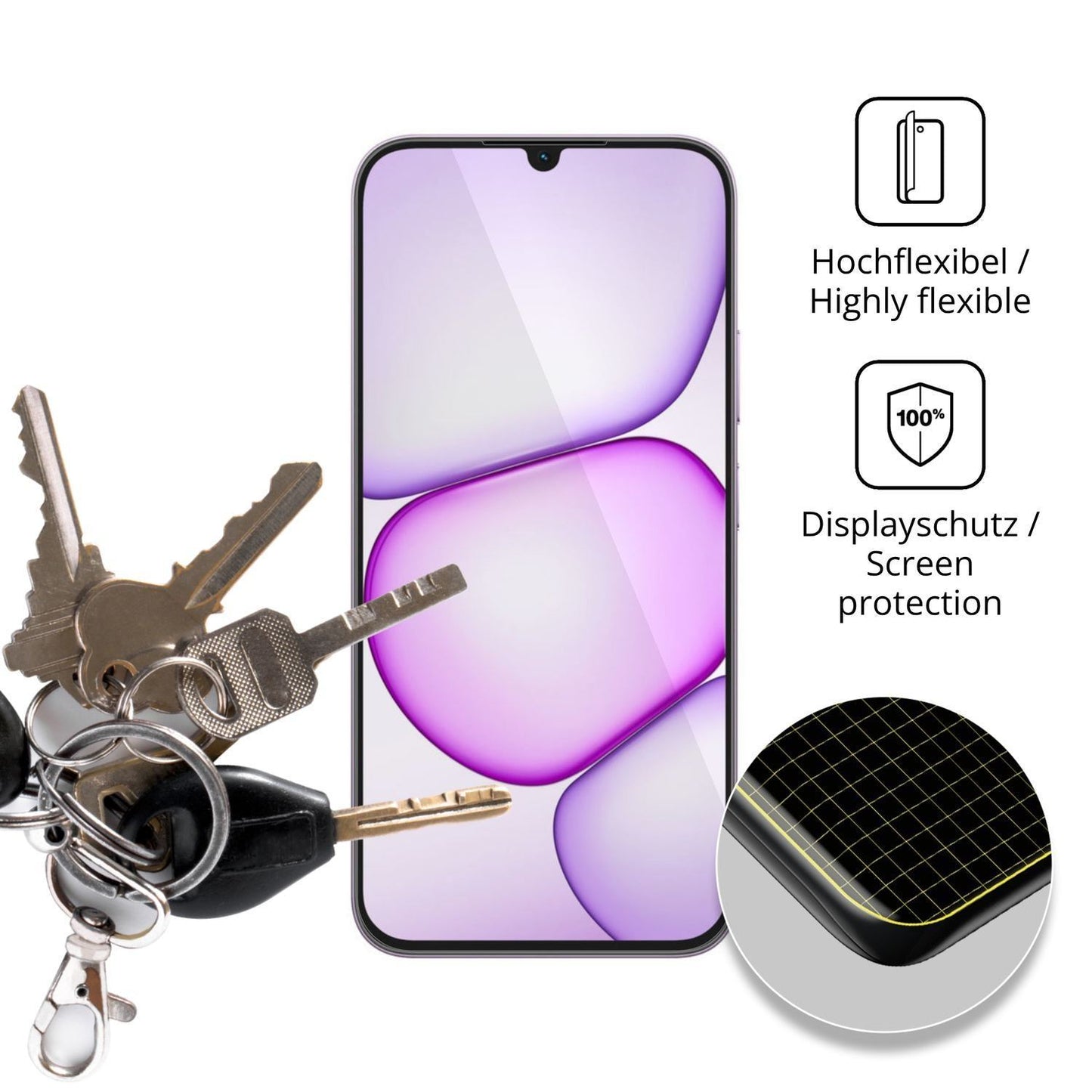 2x 3D Full Cover Schutzfolie für Realme C100i (3)