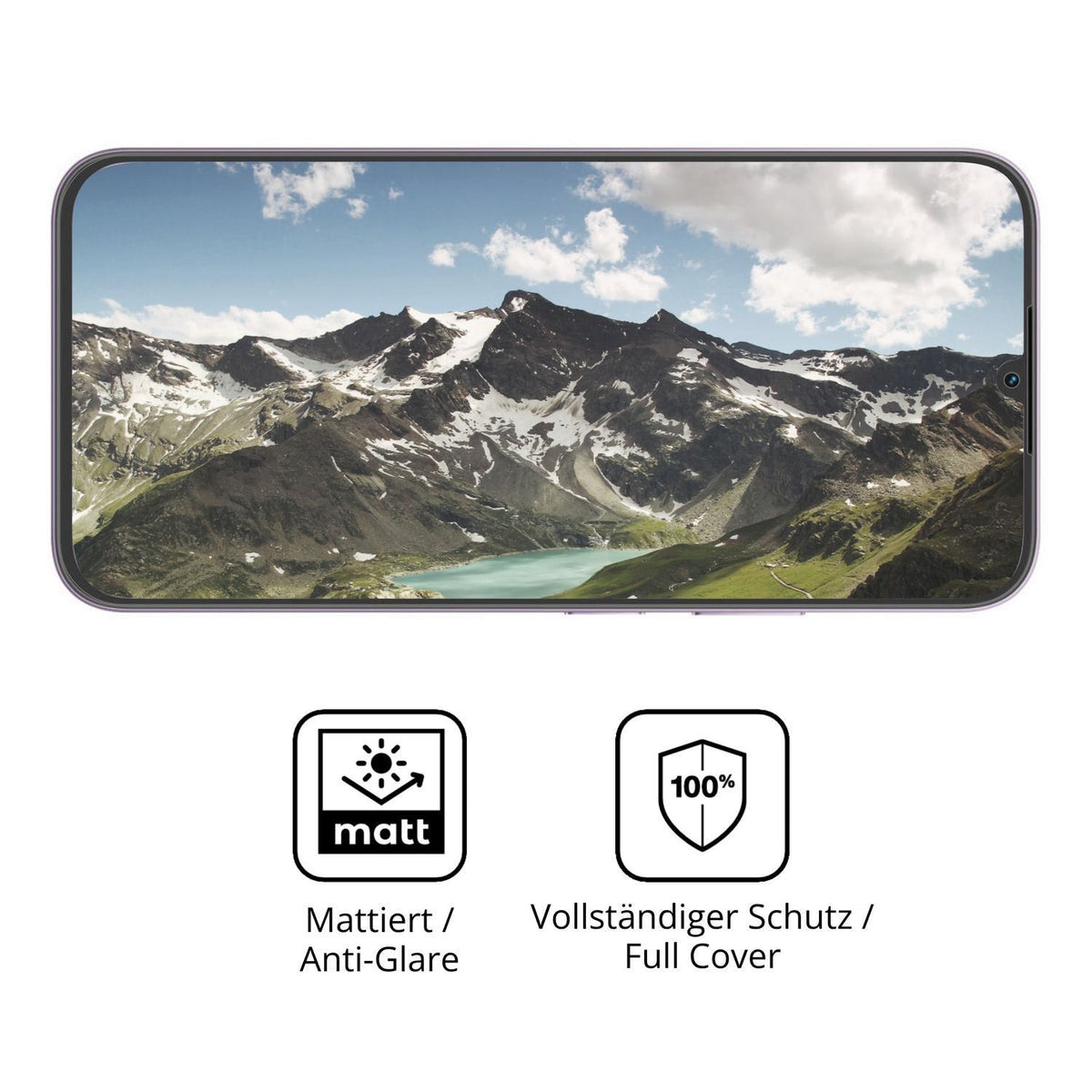 2x Full Cover Schutzfolie matt für Realme C100i (5)