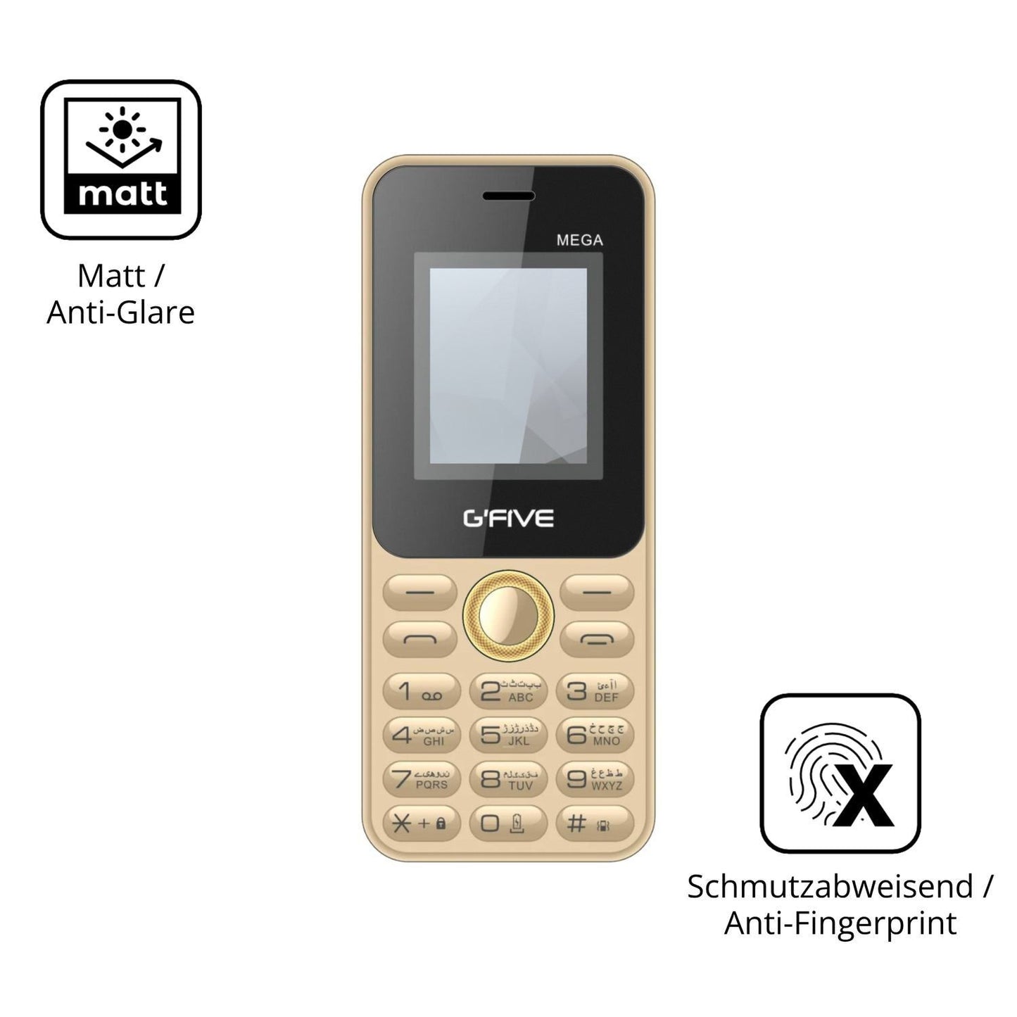 4x Schutzfolie matt für GFive Mega Display-Schutzf (5)