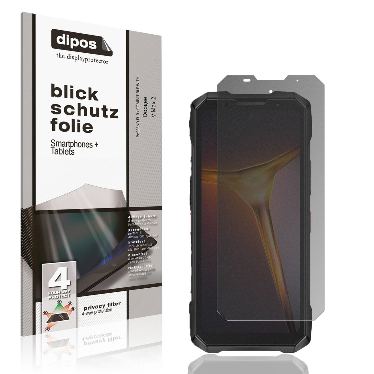 Blickschutzfolie für Doogee V Max 2 matt Schutzfol (1)