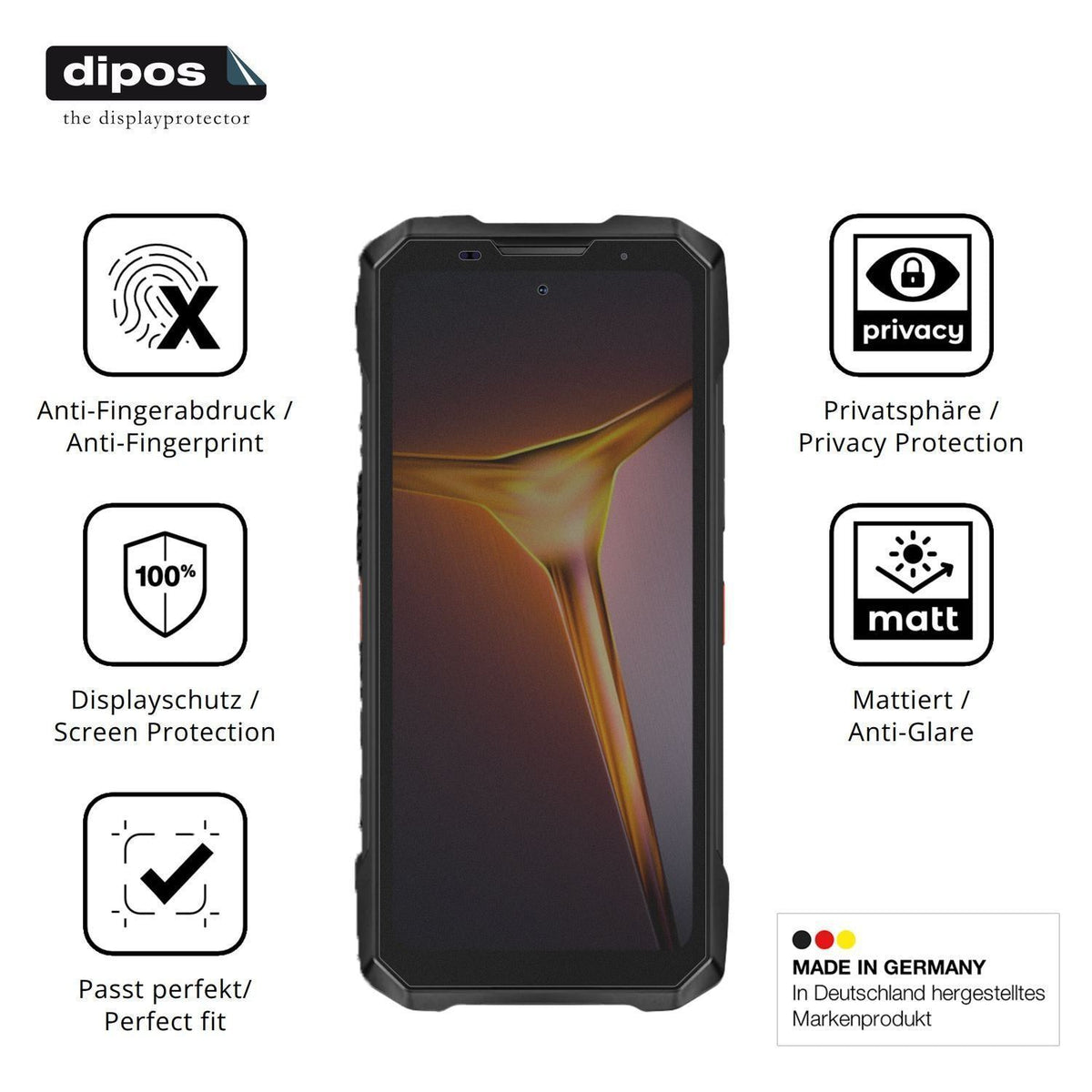 Blickschutzfolie für Doogee V Max 2 matt Schutzfol (5)