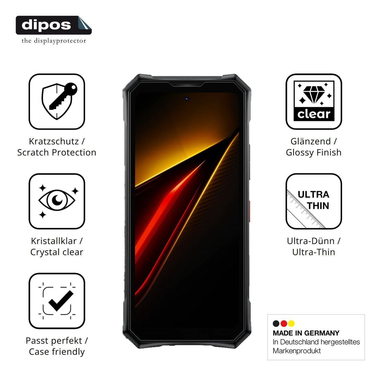 4x Schutzfolie klar für Doogee S300 Plus Display-S (7)