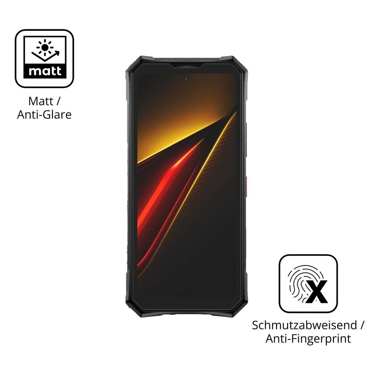 4x Schutzfolie matt für Doogee S300 Plus Display-S (5)