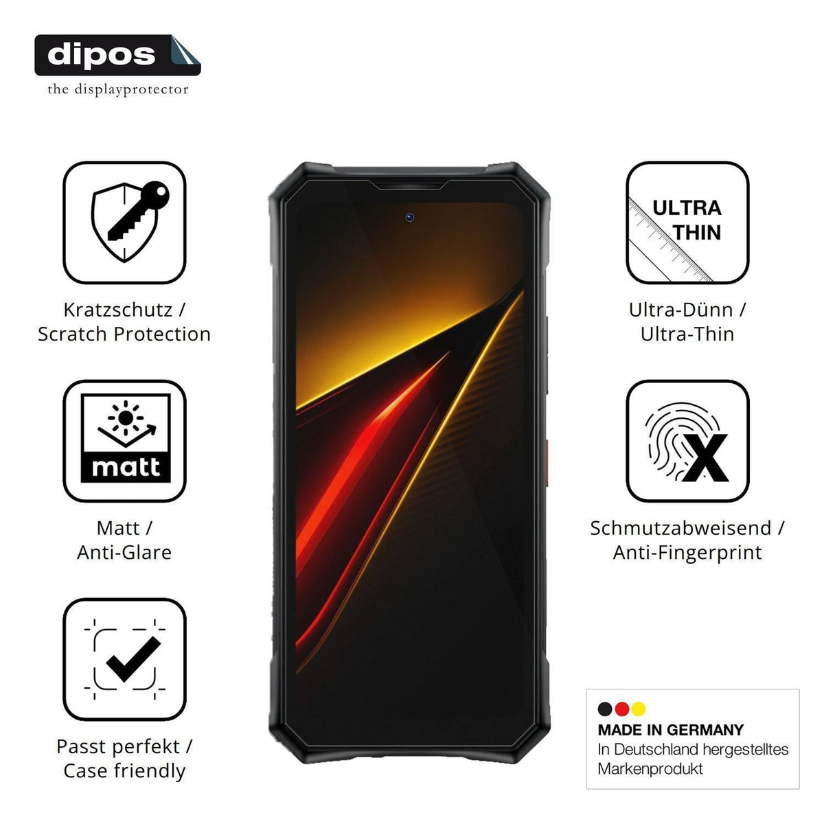 4x Schutzfolie matt für Doogee S300 Plus Display-S (7)
