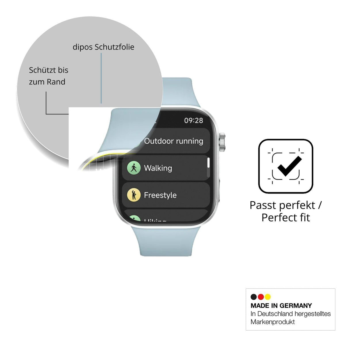 2x Full Cover Schutzfolie matt für Redmi Watch 6 (6)