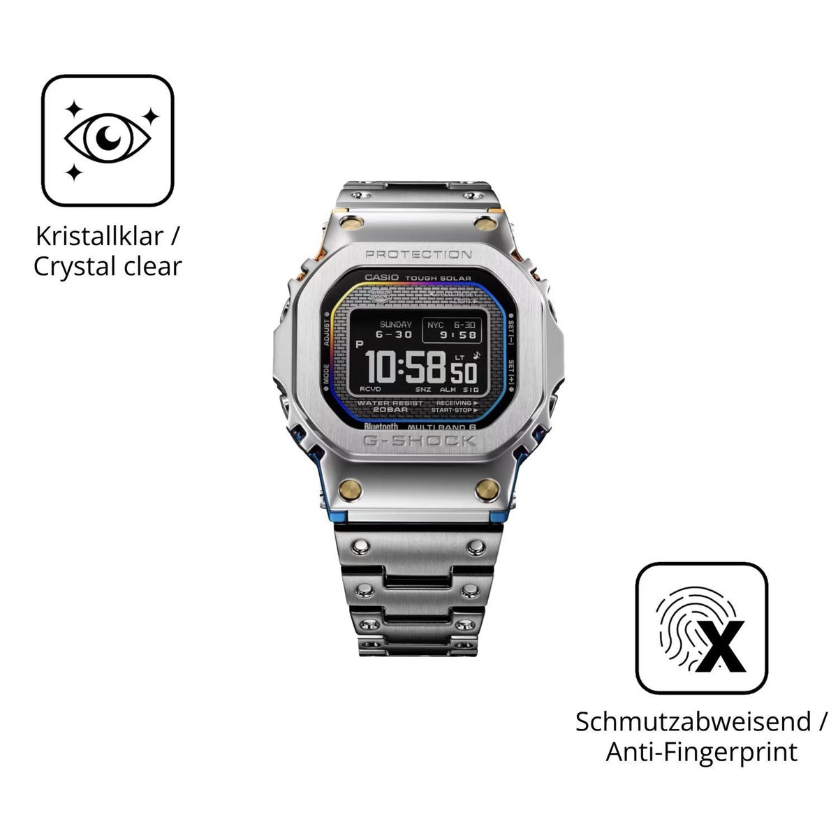 2x 9H Schutzfolie für Casio G-Shock GMW-BZ5000RC P (5)
