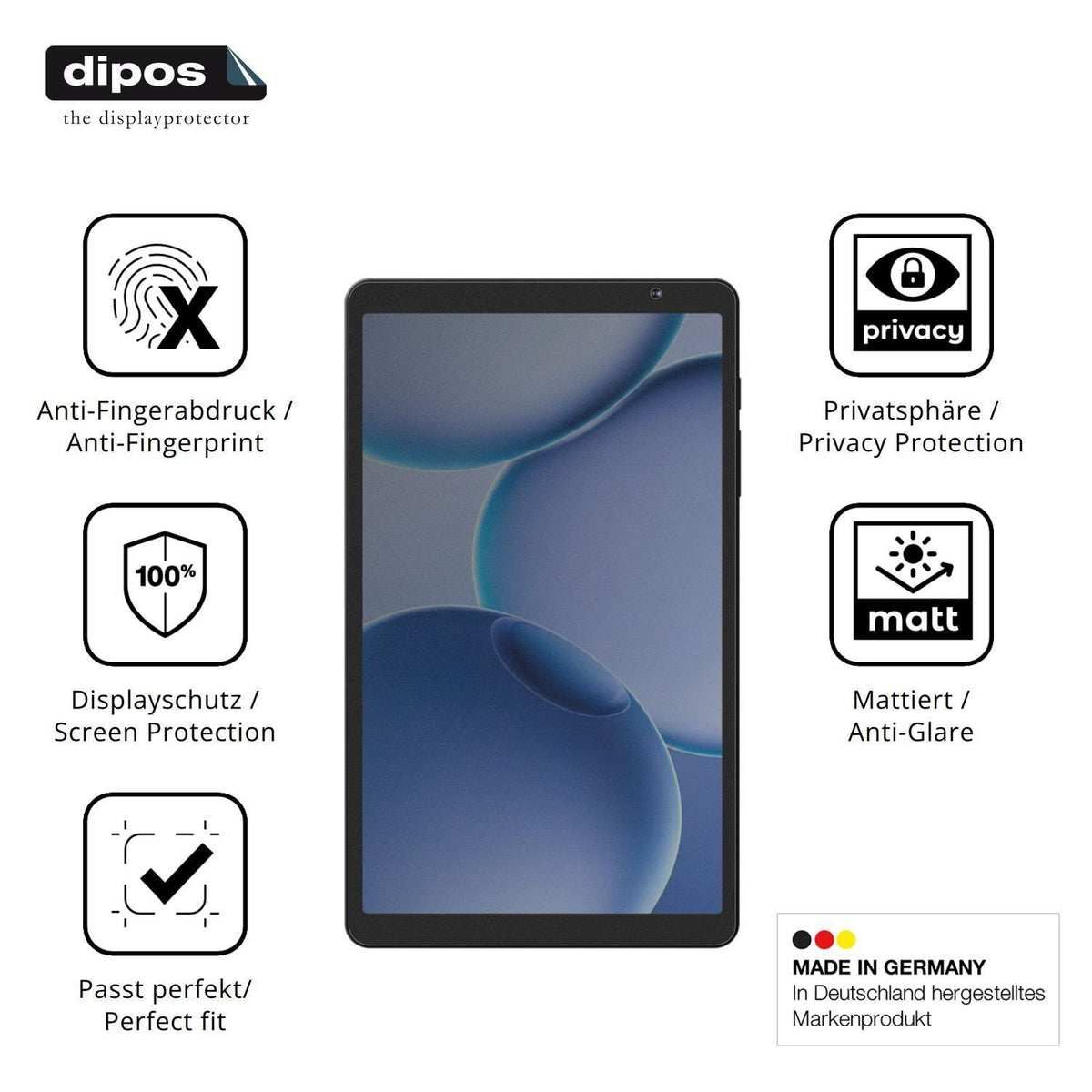Blickschutzfolie für Philips T7335 matt Schutzfoli (5)