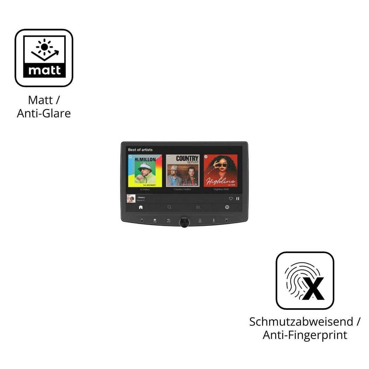 2x Schutzfolie matt für Eonon UX6SK2-PLUS Display- (5)