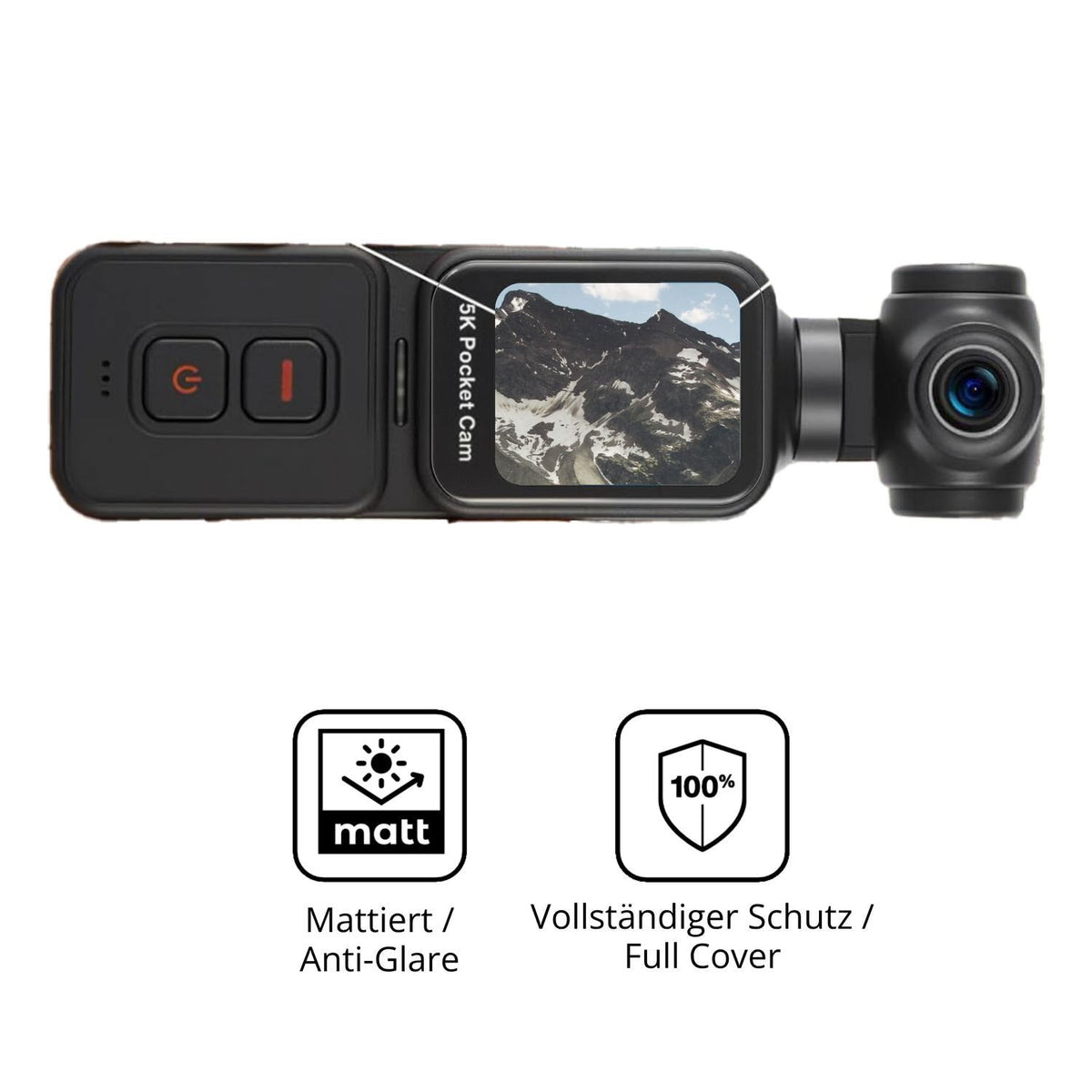 2x Full Cover Schutzfolie matt für ydi POCKETCAM P (5)