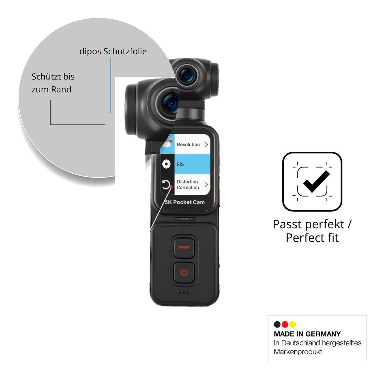 2x Full Cover Schutzfolie matt für ydi POCKETCAM P (6)