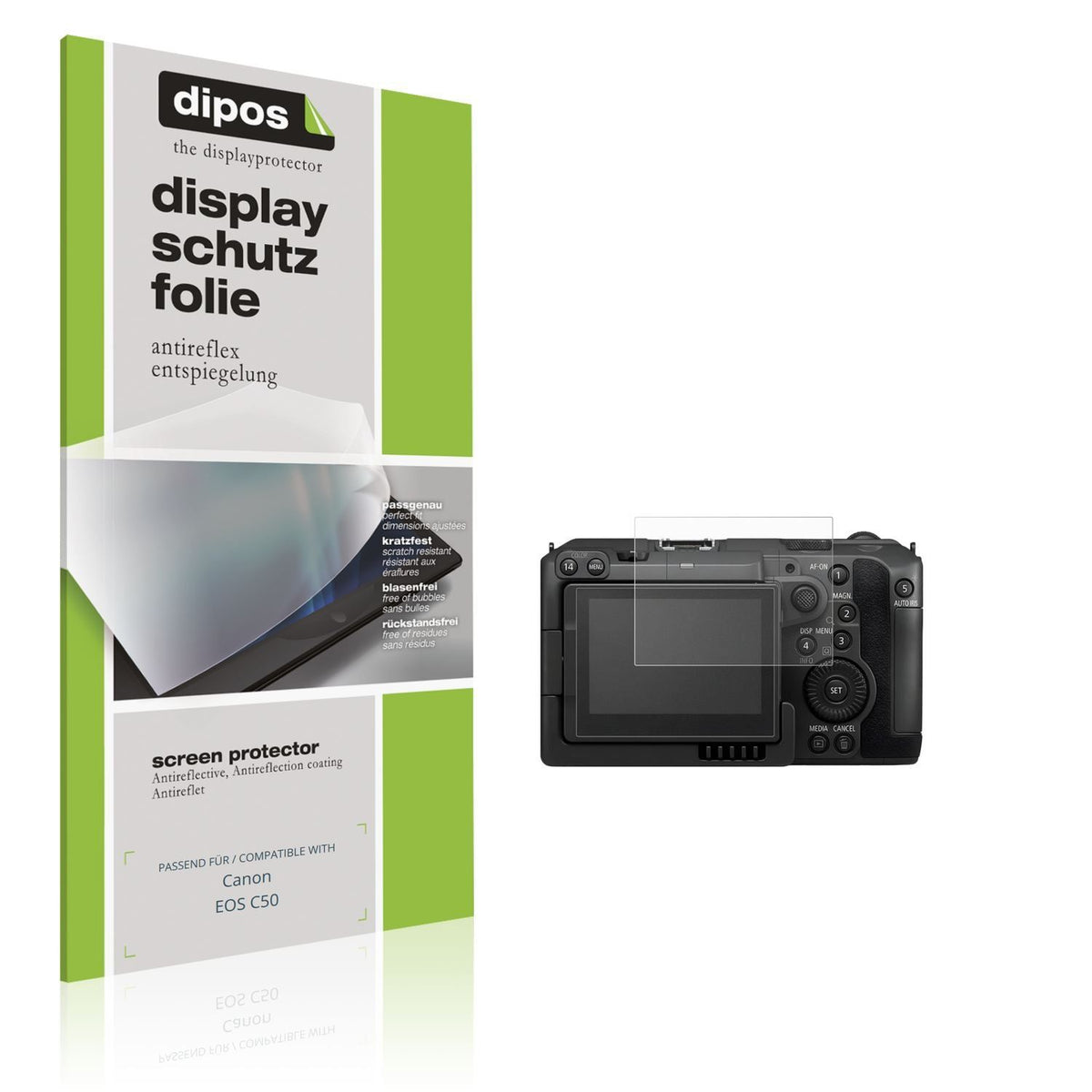 4x Schutzfolie matt für Canon EOS C50 Display-Schu (1)