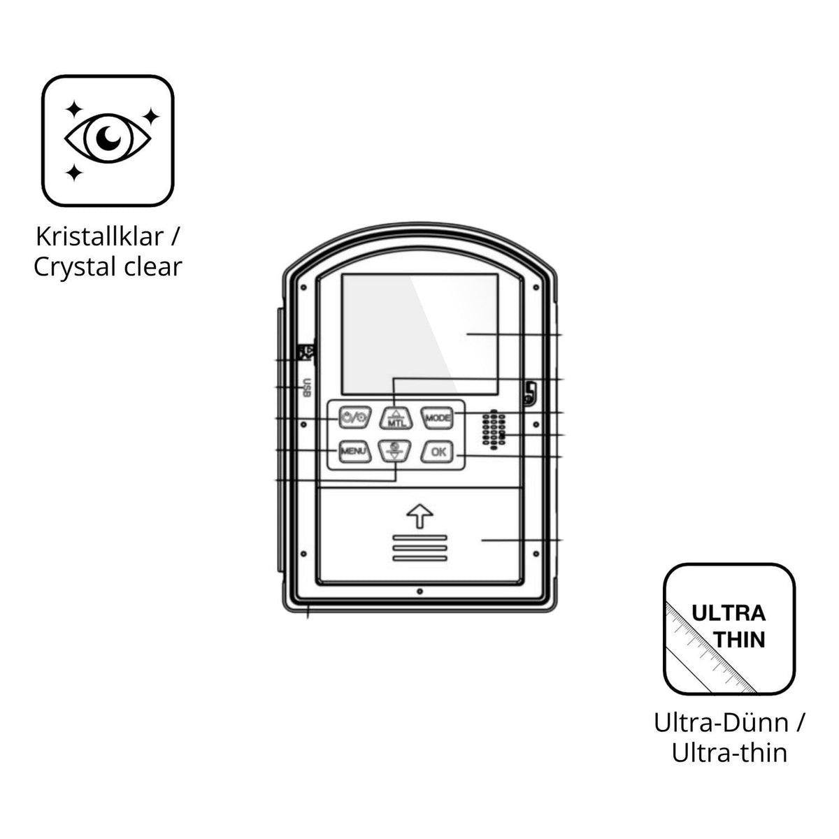 4x Schutzfolie klar für Dsoon TL2100 Display-Schut (5)