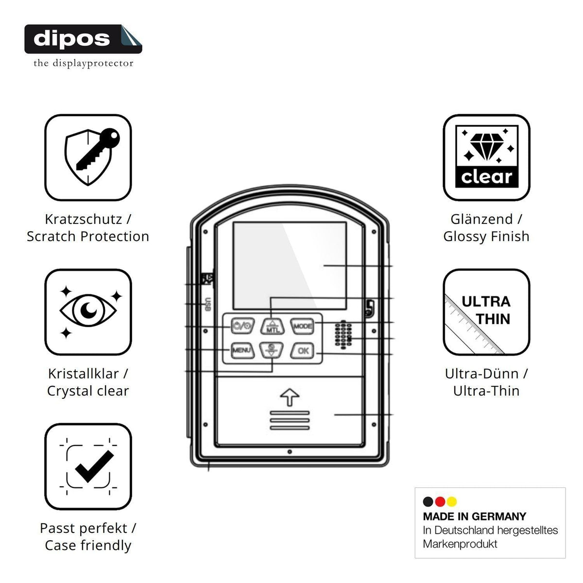 4x Schutzfolie klar für Dsoon TL2100 Display-Schut (7)
