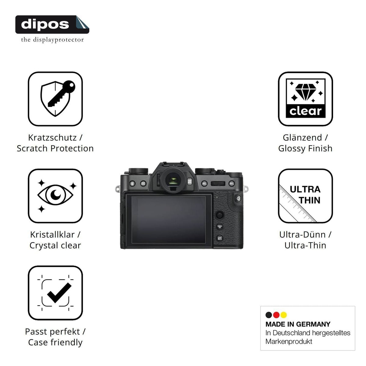 4x Schutzfolie klar für Fujifilm X-T30 III Display (7)