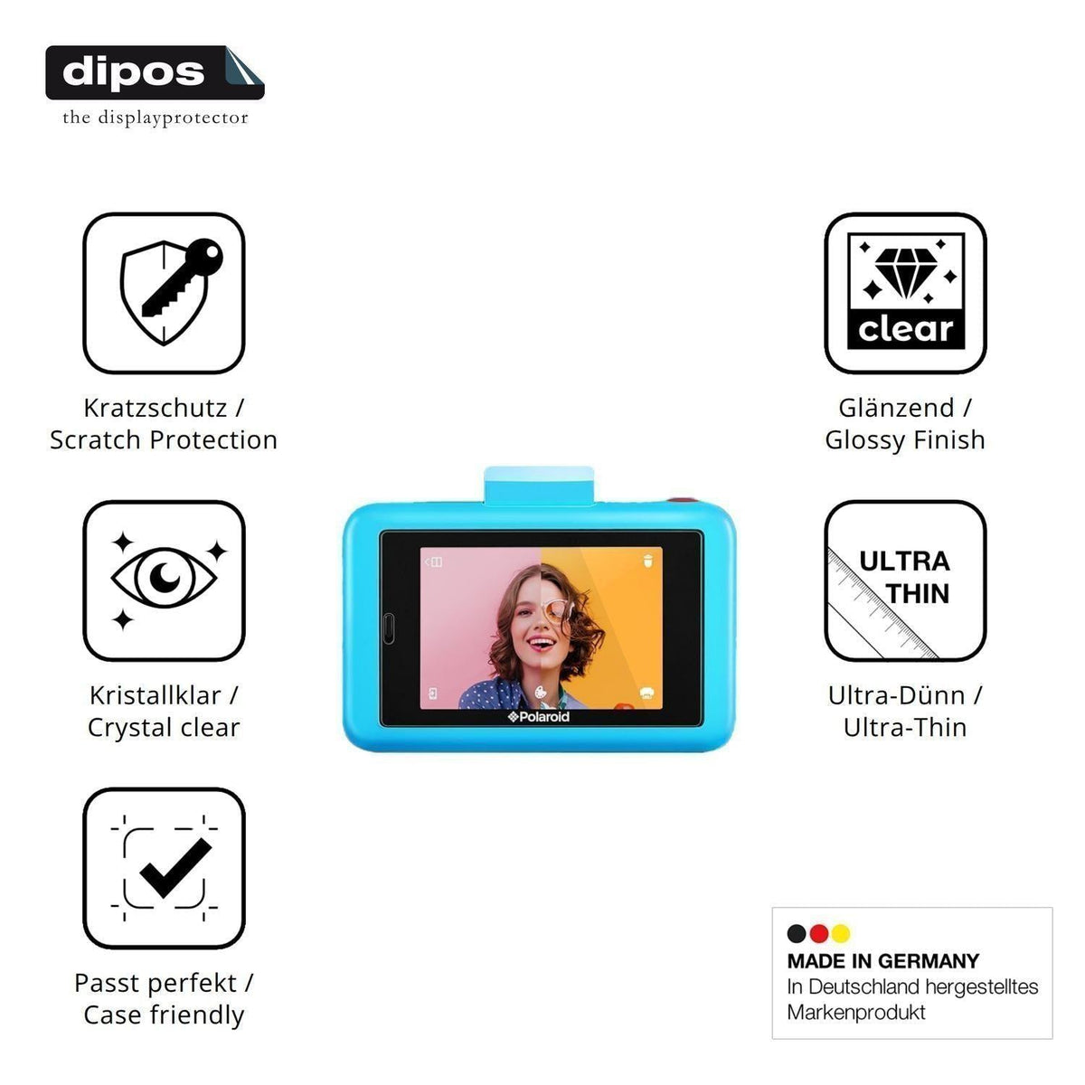 4x Schutzfolie klar für Polaroid Snap Touch 2.0 Di (7)