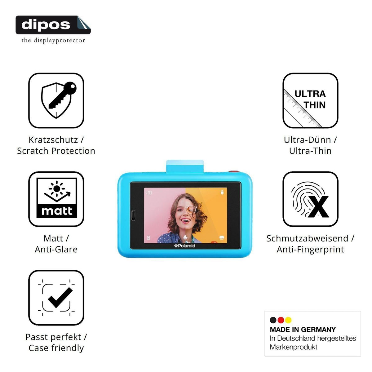 4x Schutzfolie matt für Polaroid Snap Touch 2.0 Di (7)