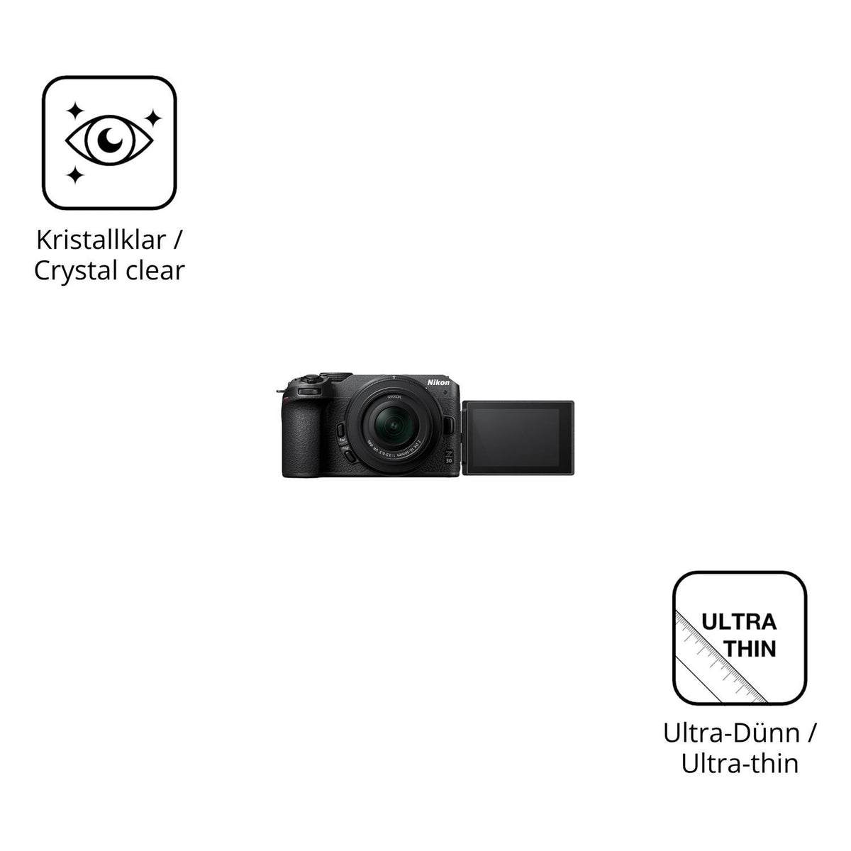 4x Schutzfolie klar für Nikon Z30 Display-Schutzfo (5)