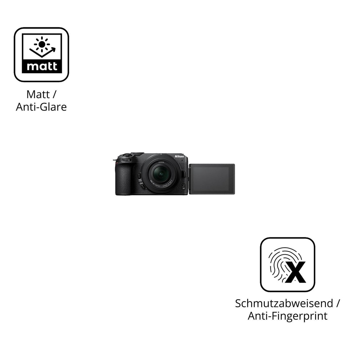4x Schutzfolie matt für Nikon Z30 Display-Schutzfo (5)