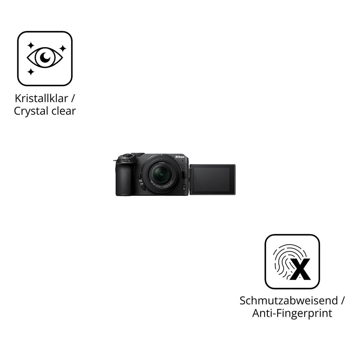 2x 9H Schutzfolie für Nikon Z30 Panzerfolie (5)