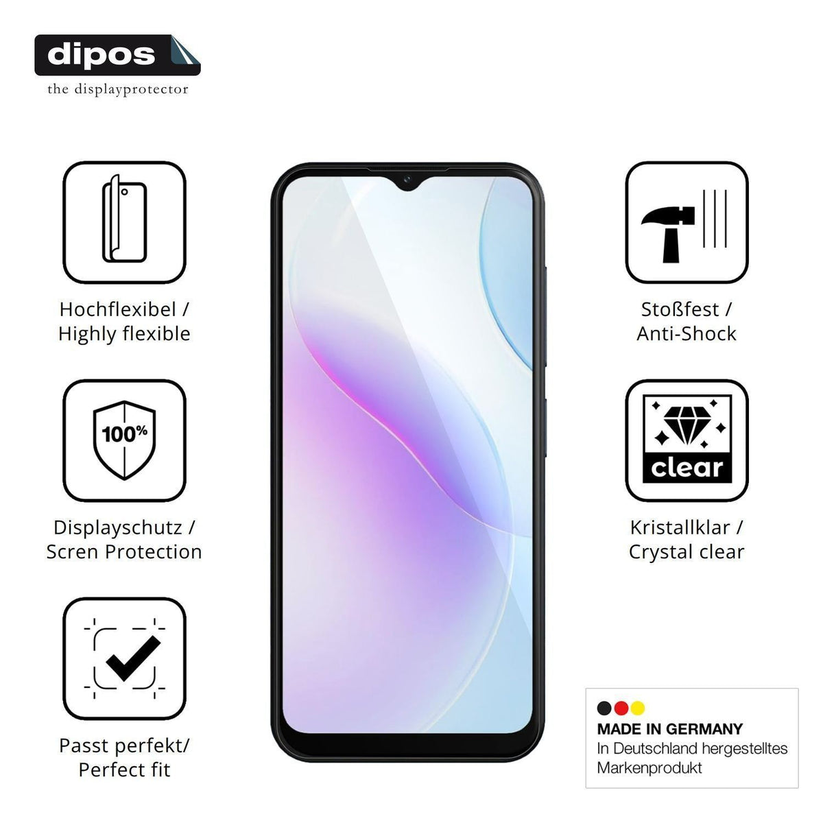 2x 3D Full Cover Schutzfolie für uleway T6501 (7)