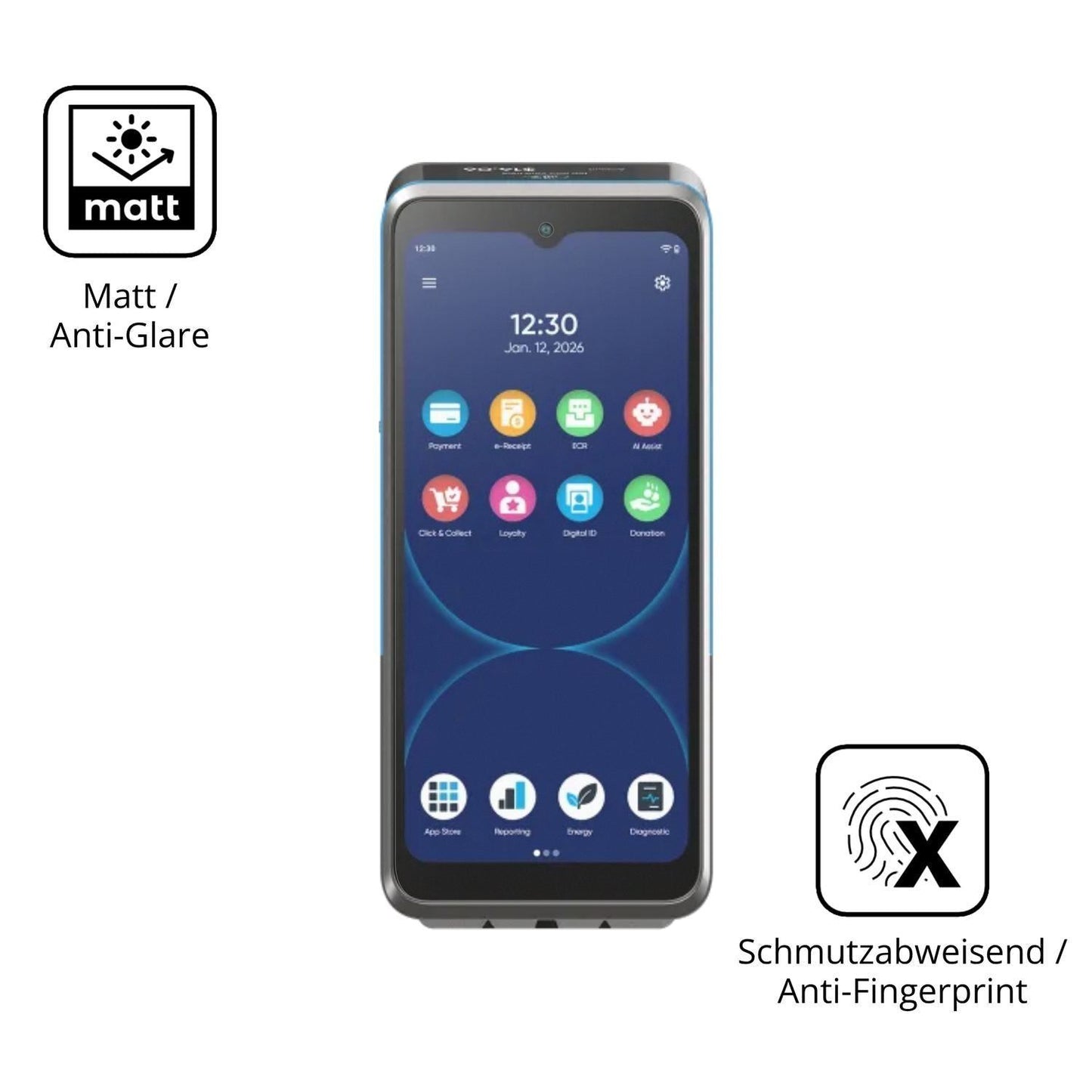 4x Schutzfolie matt für Ingenico Axium DX8 Display (5)