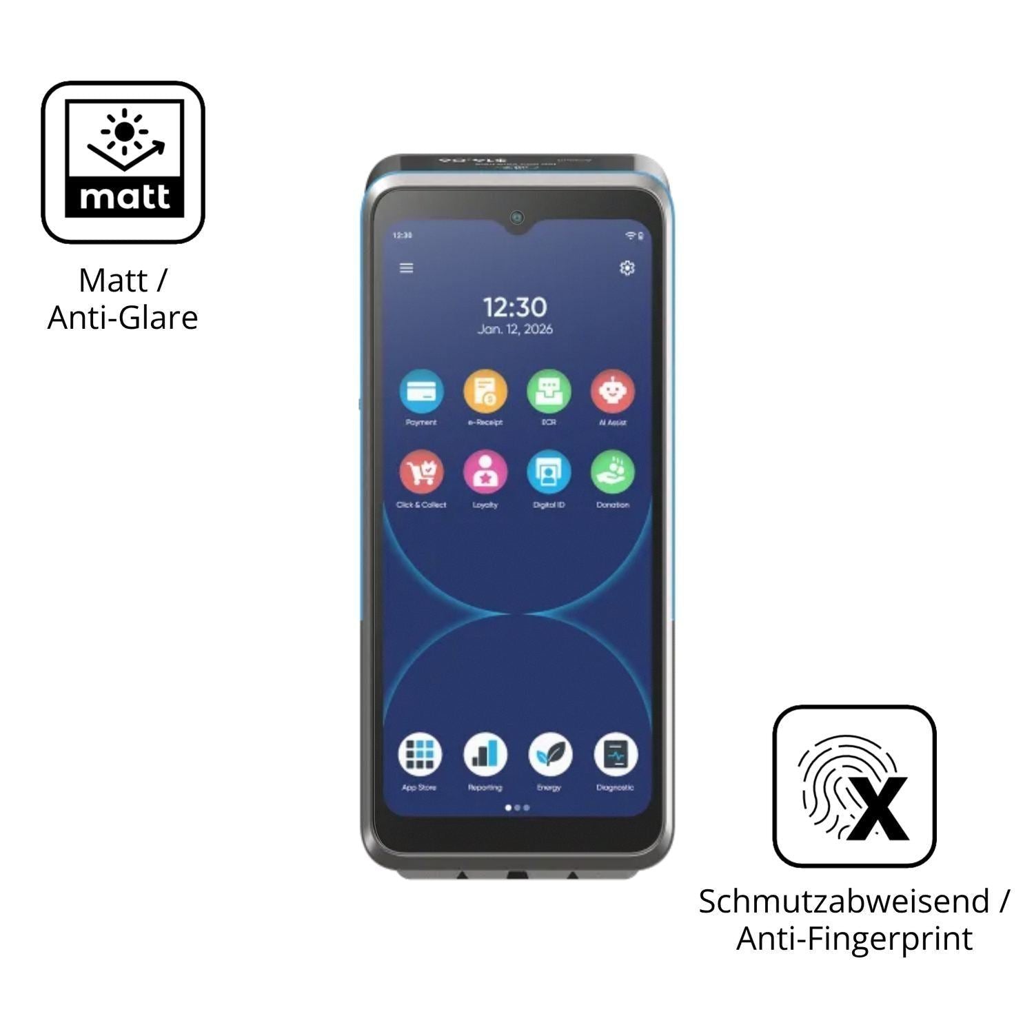 4x Schutzfolie matt für Ingenico Axium DX8 Display (5)