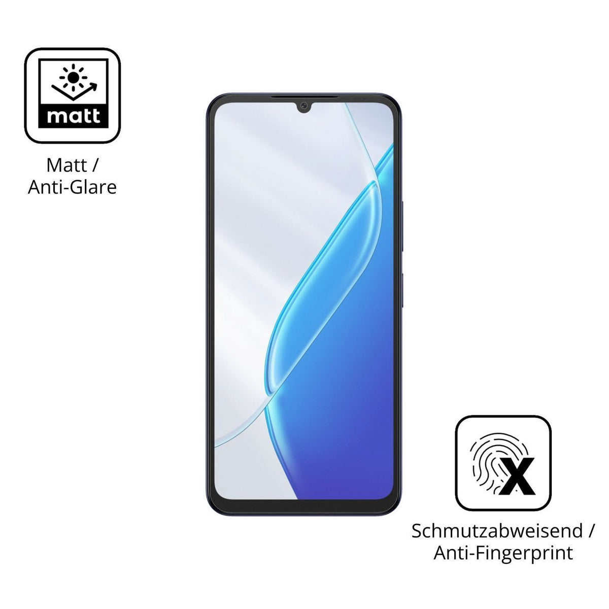 4x Schutzfolie matt für Itel Zeno 200 Display-Schu (5)