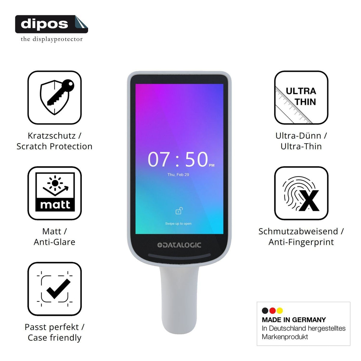 4x Schutzfolie matt für Datalogic Joya Smart Smart (7)
