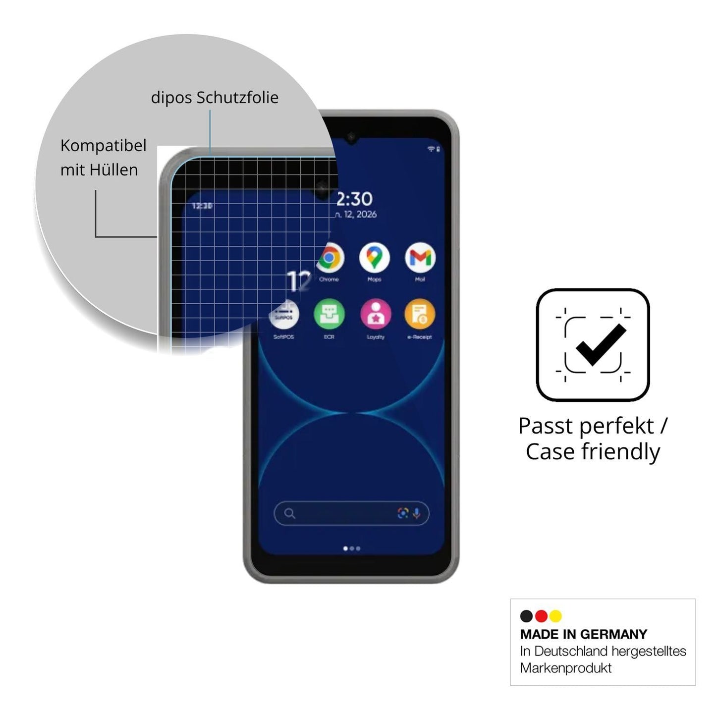 4x Schutzfolie klar für Ingenico Axium NX8 Display (6)