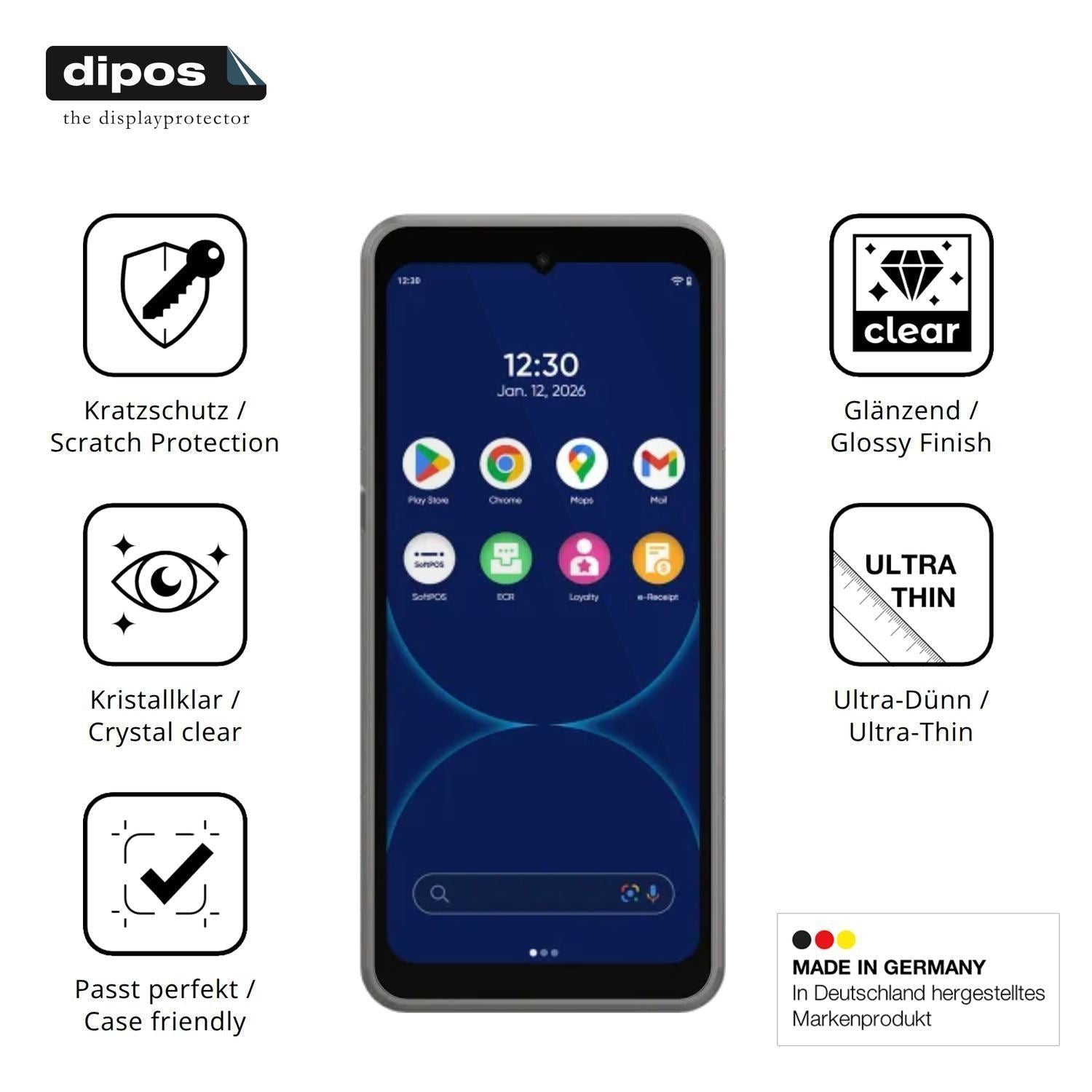4x Schutzfolie klar für Ingenico Axium NX8 Display (7)