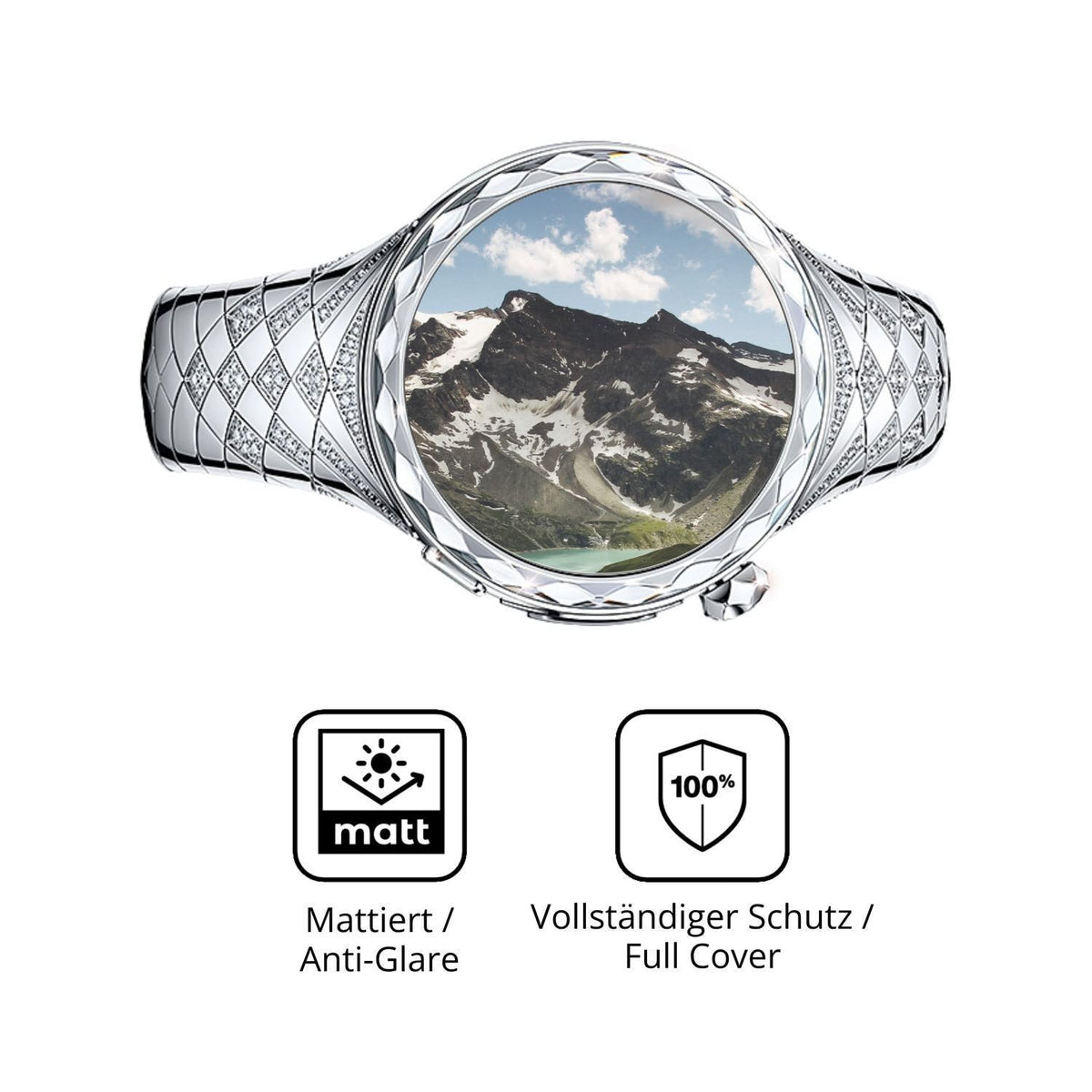 2x Full Cover Schutzfolie matt für Huawei Watch Ul (5)