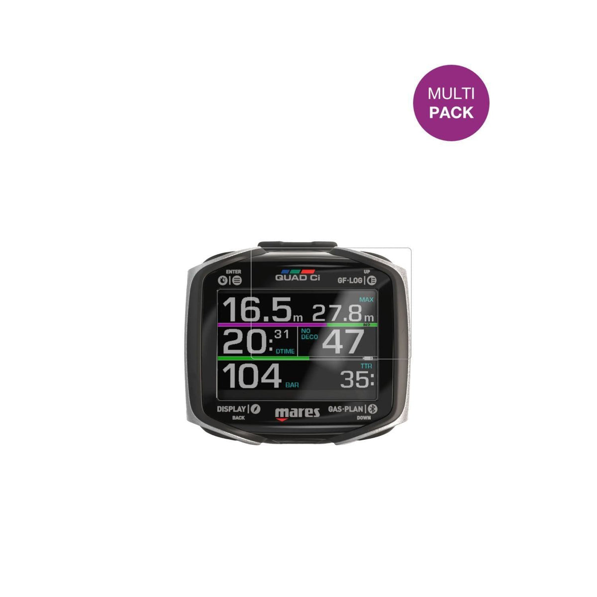 6x Schutzfolie klar für Mares Quad CI Display-Schu (2)