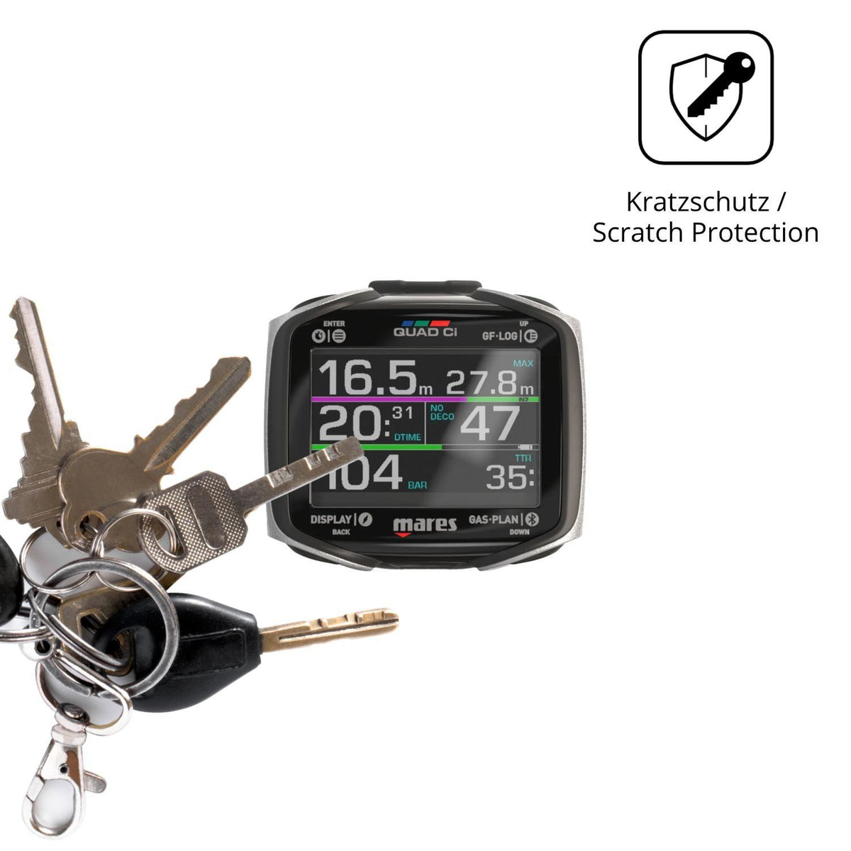 6x Schutzfolie matt für Mares Quad CI Display-Schu (4)