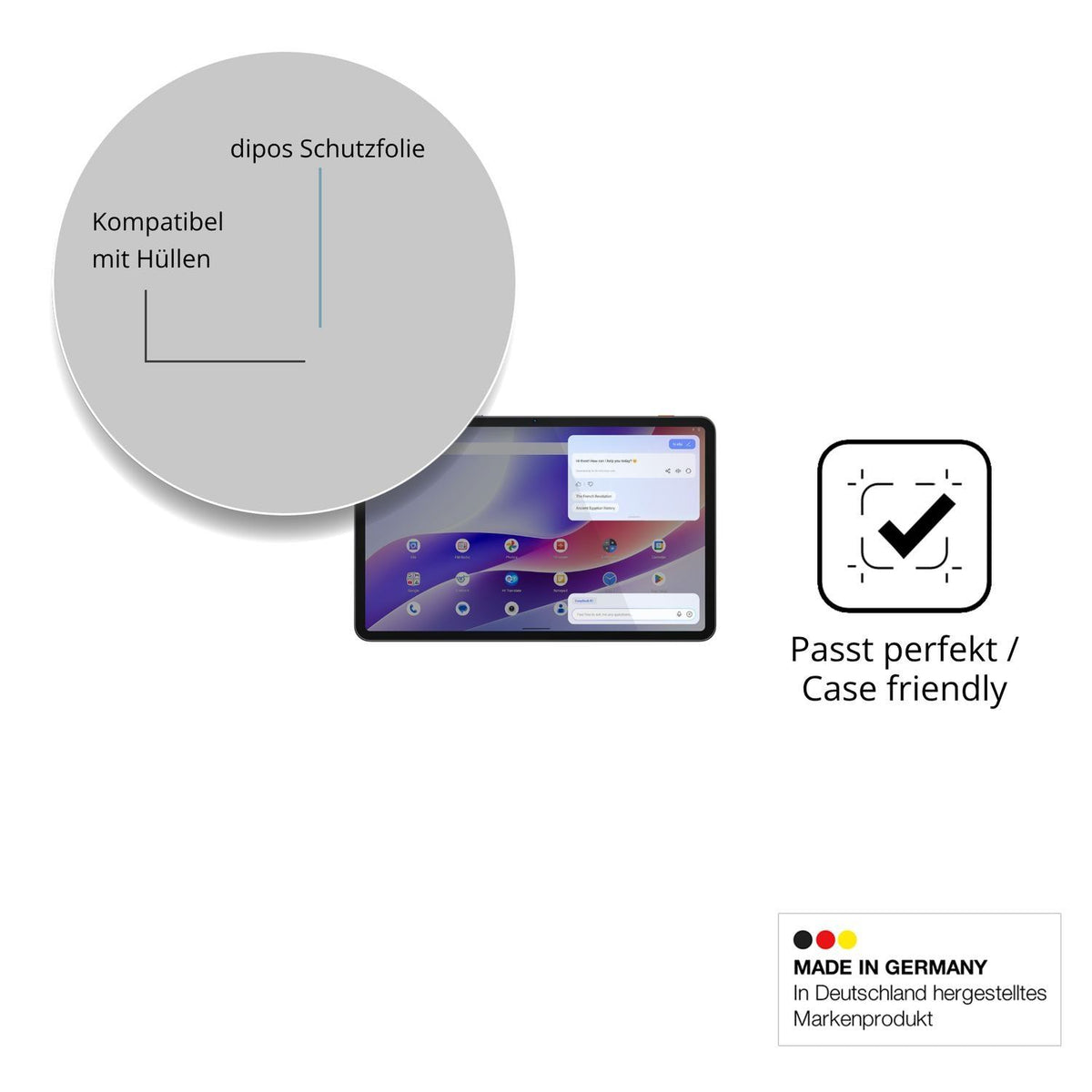2x Schutzfolie klar für Tecno MEGAPAD 2 Display-Sc (6)