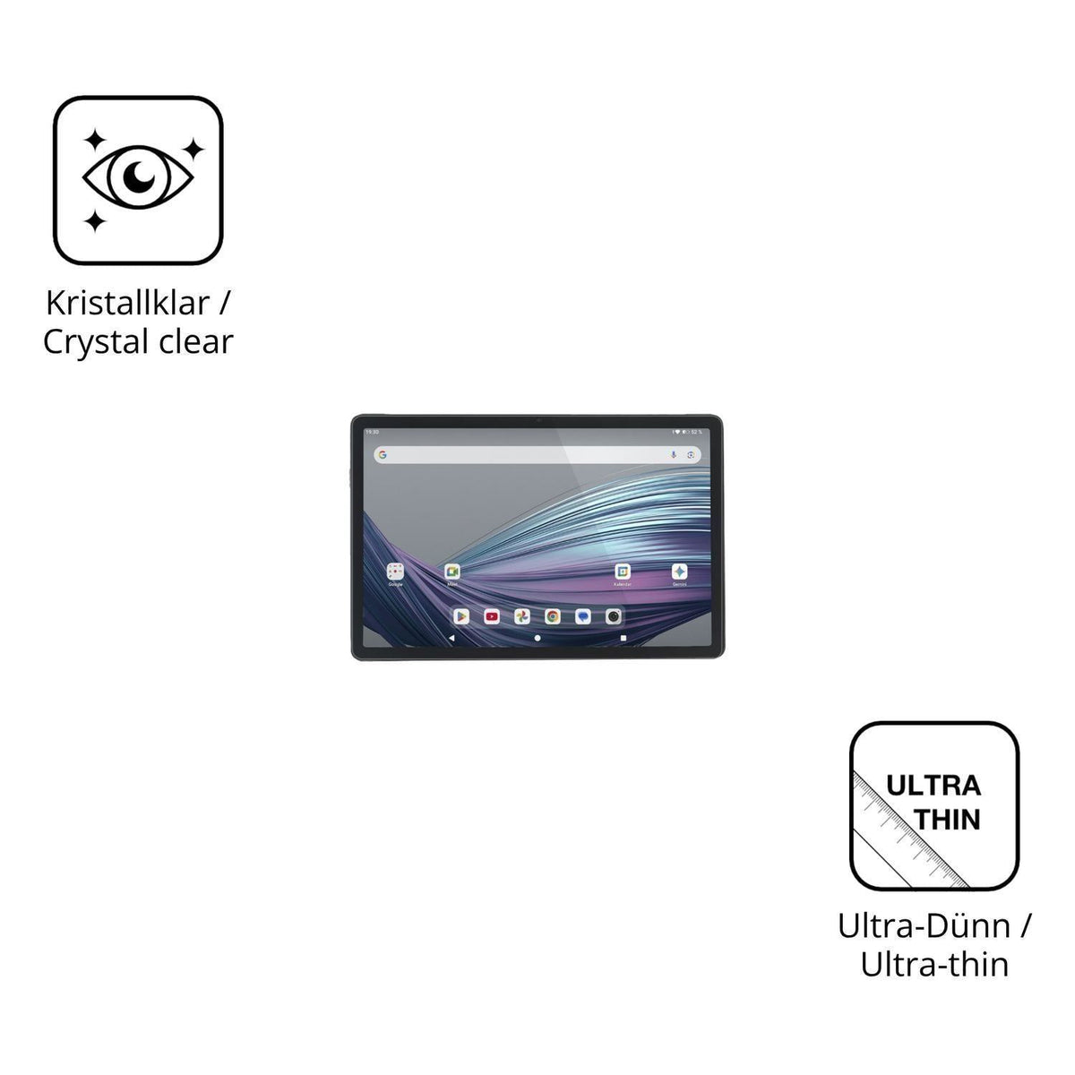2x Schutzfolie klar für Acepad A172 Display-Schutz (5)