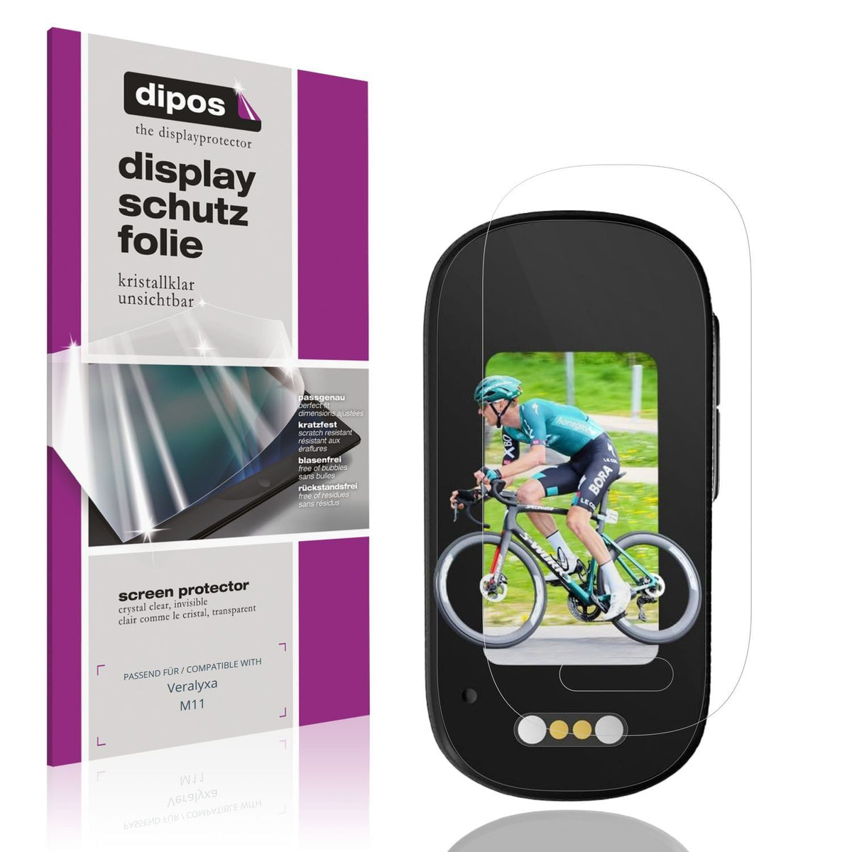 4x Schutzfolie klar für Veralyxa M11 Display-Schut (1)