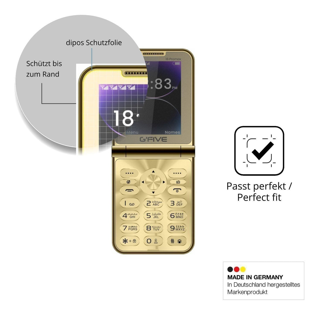 Blickschutzfolie für GFive 16 Pro Max matt Schutzf (4)