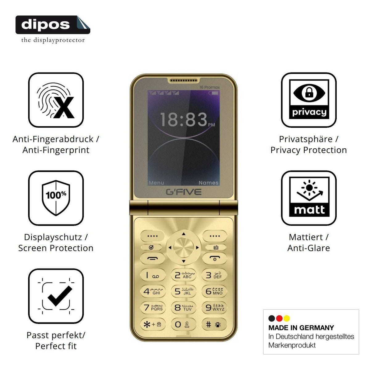 Blickschutzfolie für GFive 16 Pro Max matt Schutzf (5)