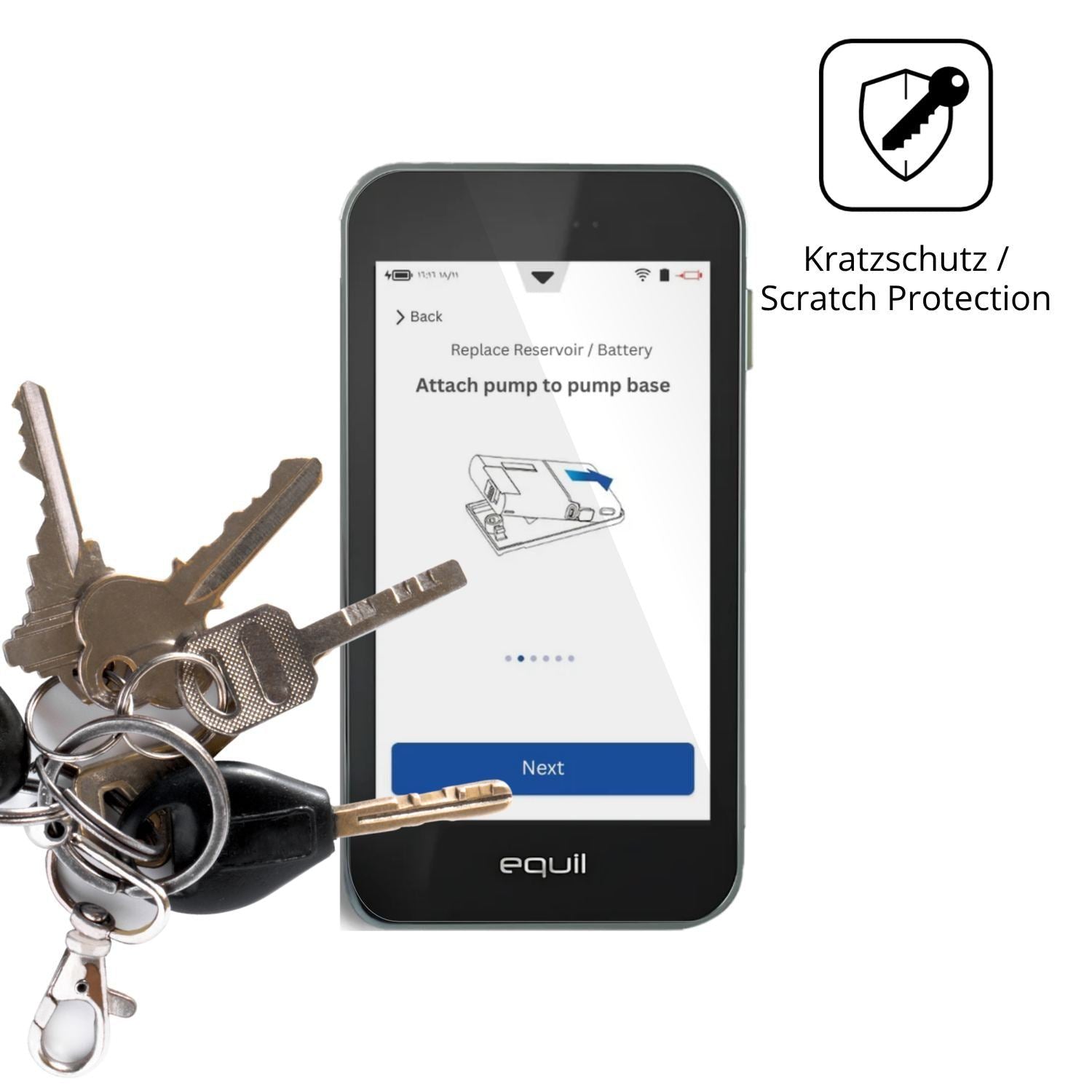 4x Schutzfolie klar für Equil Patch 200U PDA Displ (4)
