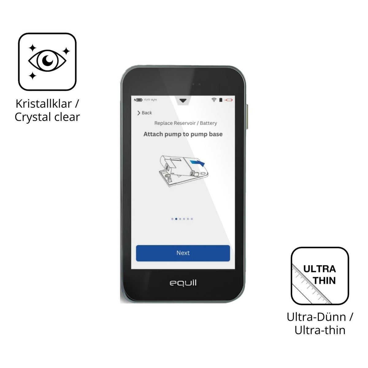 4x Schutzfolie klar für Equil Patch 200U PDA Displ (5)