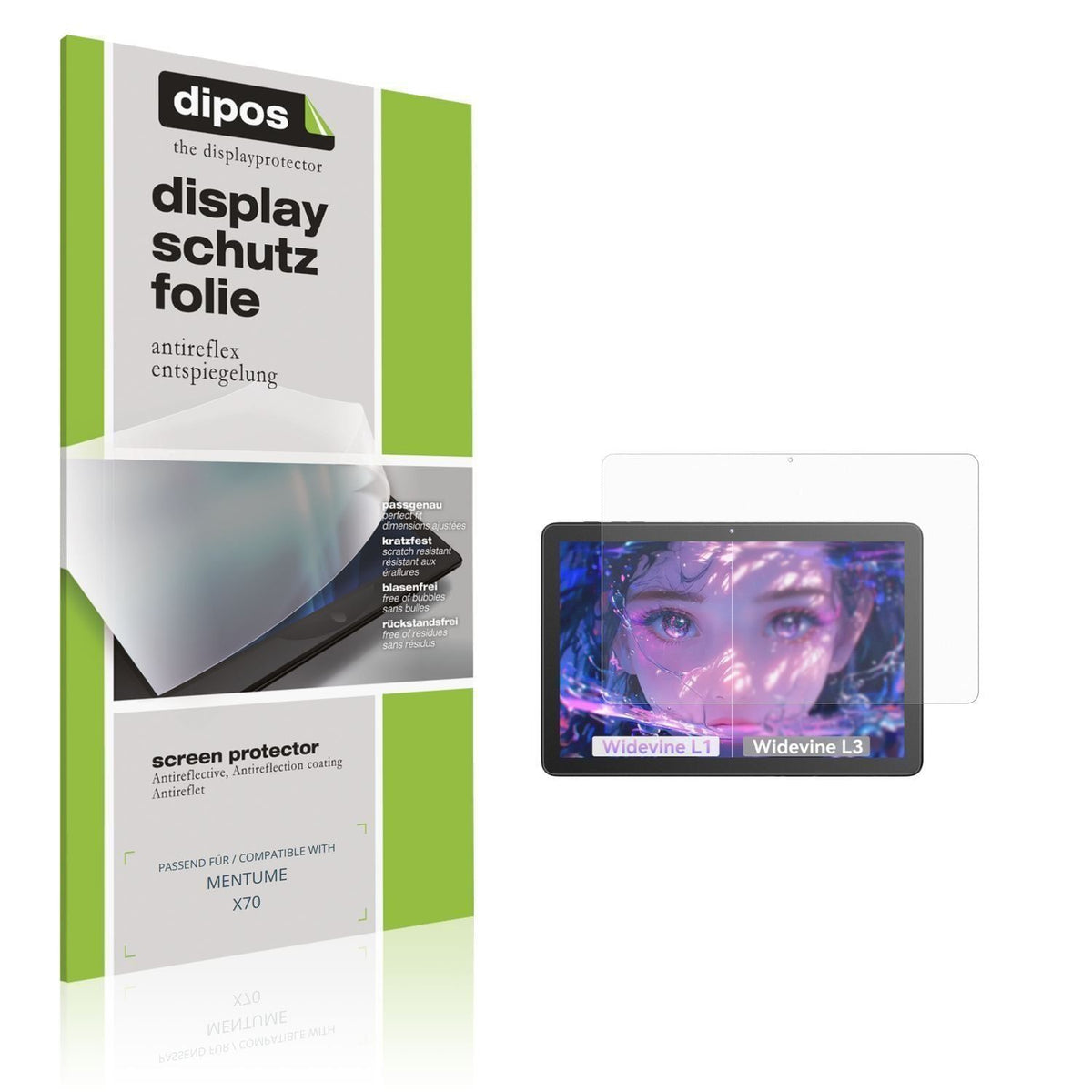 2x Schutzfolie matt für MENTUME X70 Display-Schutz (1)
