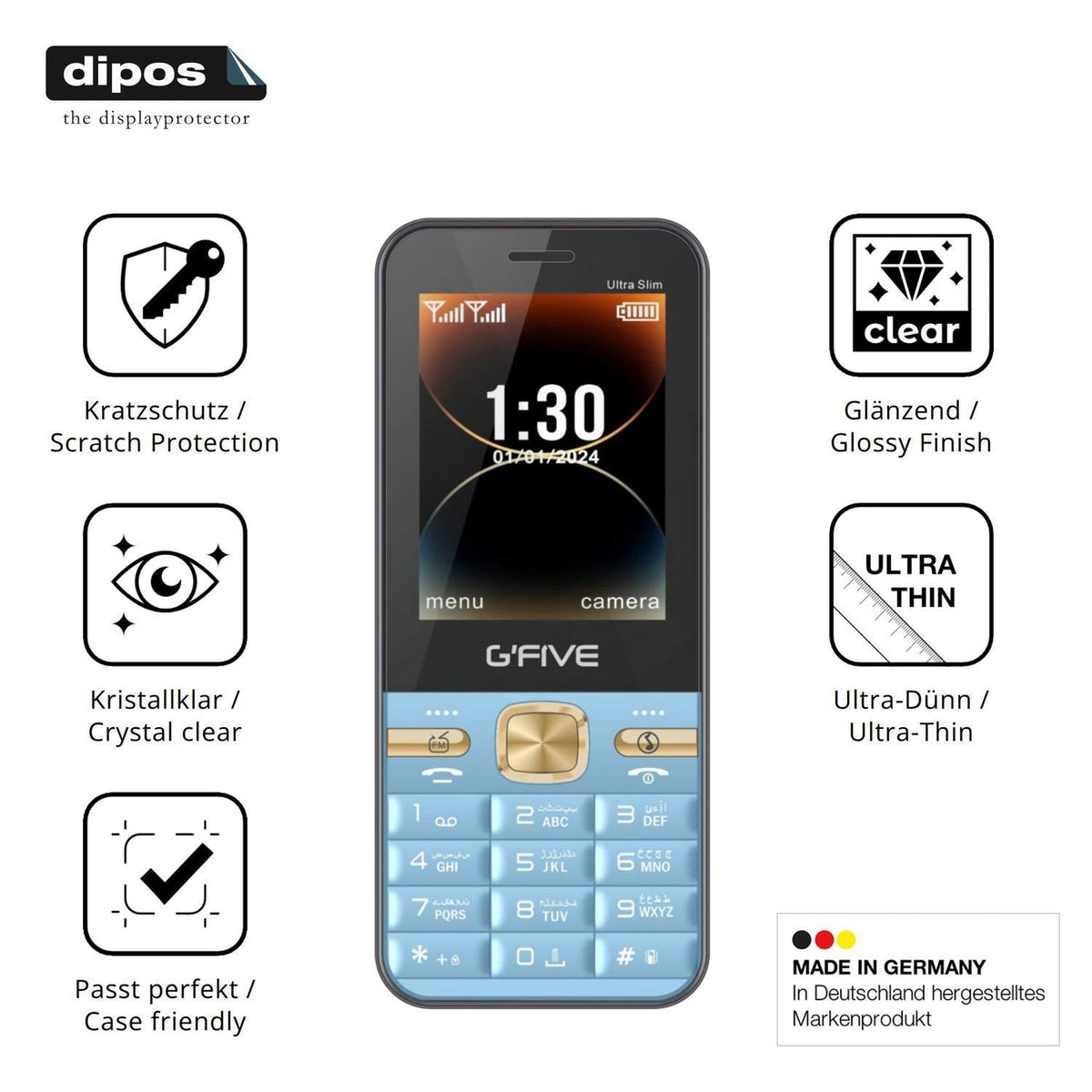 4x Schutzfolie klar für GFive Ultra Slim Display-S (7)