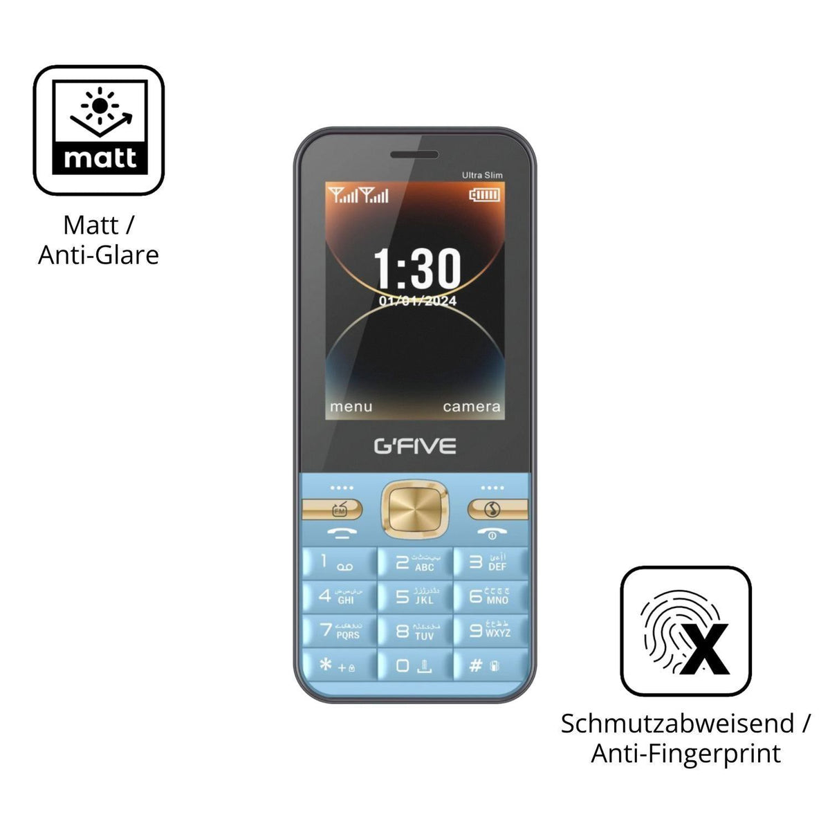 4x Schutzfolie matt für GFive Ultra Slim Display-S (5)