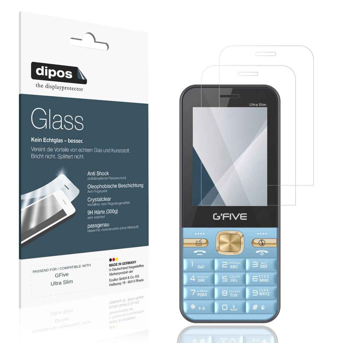 2x 9H Schutzfolie für GFive Ultra Slim Panzerfolie (1)