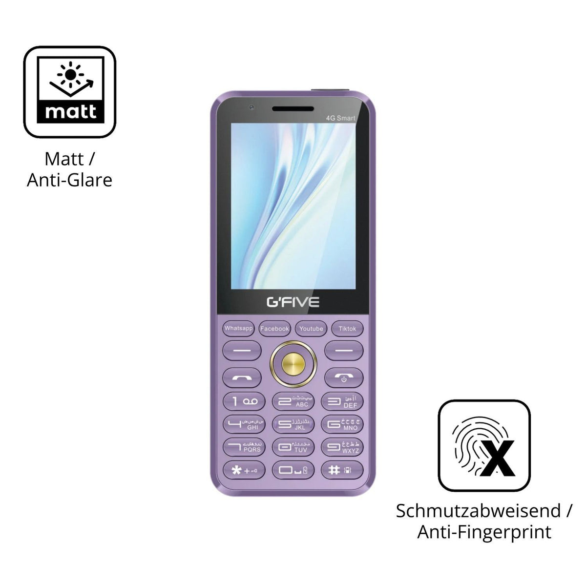 4x Schutzfolie matt für GFive 4G Smart Display-Sch (5)