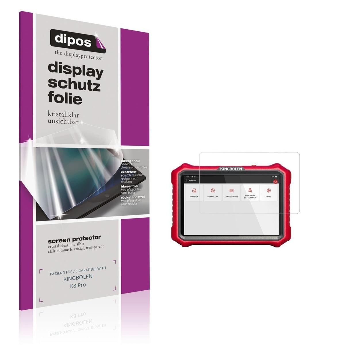 2x Schutzfolie klar für KINGBOLEN K8 Pro Display-S (1)