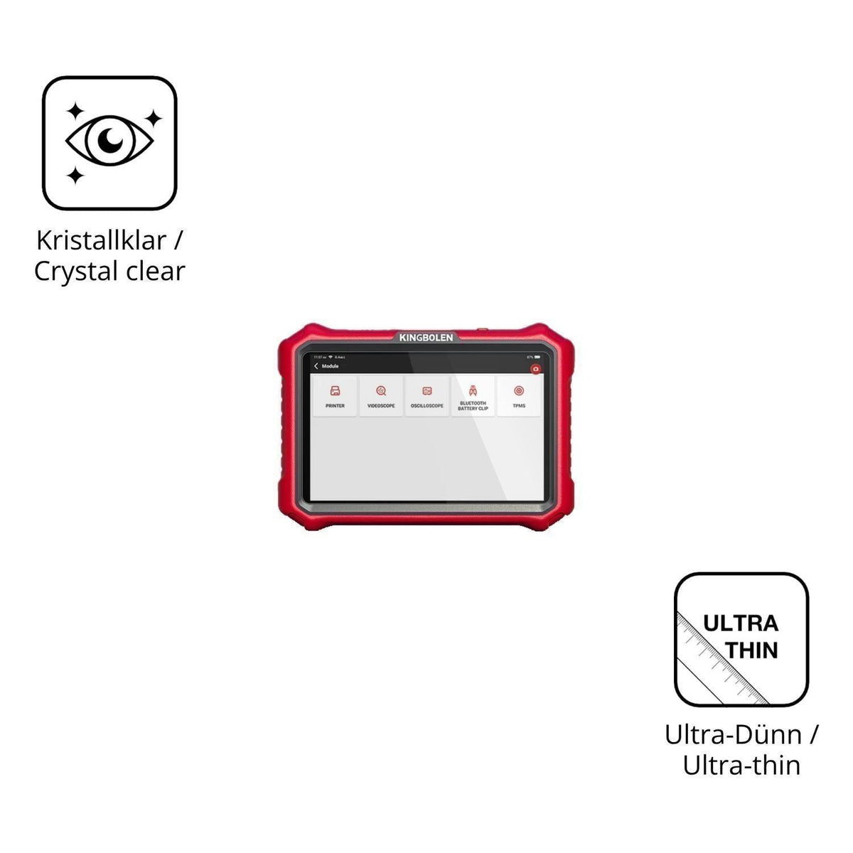 2x Schutzfolie klar für KINGBOLEN K8 Pro Display-S (5)